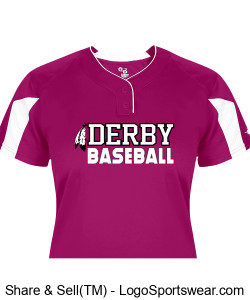 Derby Baseball Ladies Tee LT24 Design Zoom