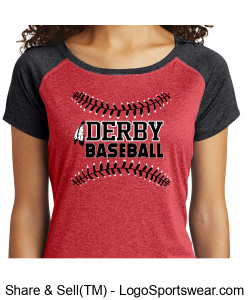Derby Baseball Ladies Tee LT29 Design Zoom