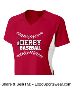 Derby Baseball Ladies Tee LT28 Design Zoom